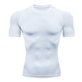 thumbnail image 1 of LxrBlank Men Compression Shirt Short Sleeve Quick Dry Athletic Tight Tee Gym Base Layer Workout Training Top L, 1 of 3