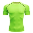 thumbnail image 1 of LxrBlank Men Compression Shirt Short Sleeve Quick Dry Athletic Tight Tee Gym Base Layer Workout Training Top XL, 1 of 3