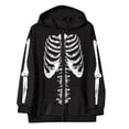 thumbnail image 1 of LxrBlank Men Y2K Emo Full Zip Hoodie Dark Graphic Skeleton Print Sweatshirt Long Sleeve Jacket Coat L, 1 of 4