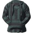 thumbnail image 1 of LxrBlank Mens Mexican Hoodie Hippie Stripe Surf Poncho Sweater Pullover Long Sleeve 3D Print Sweatshirt L, 1 of 4