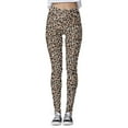 thumbnail image 1 of LxrBlank Womens Leggings High Waisted Leopard Print Tummy Control Stretchy Fashion Casual Soft Comfortable Solid Color Slim Fit Base Layer Pants Casual Pants for Women A Grey L, 1 of 6