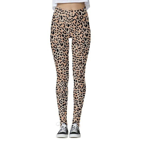 LxrBlank Womens Leggings High Waisted Leopard Print Tummy Control Stretchy Slim Fit Base Layer Pants Fashion Casual Soft Comfortable Solid Color Womens Pants B Light Gray M
