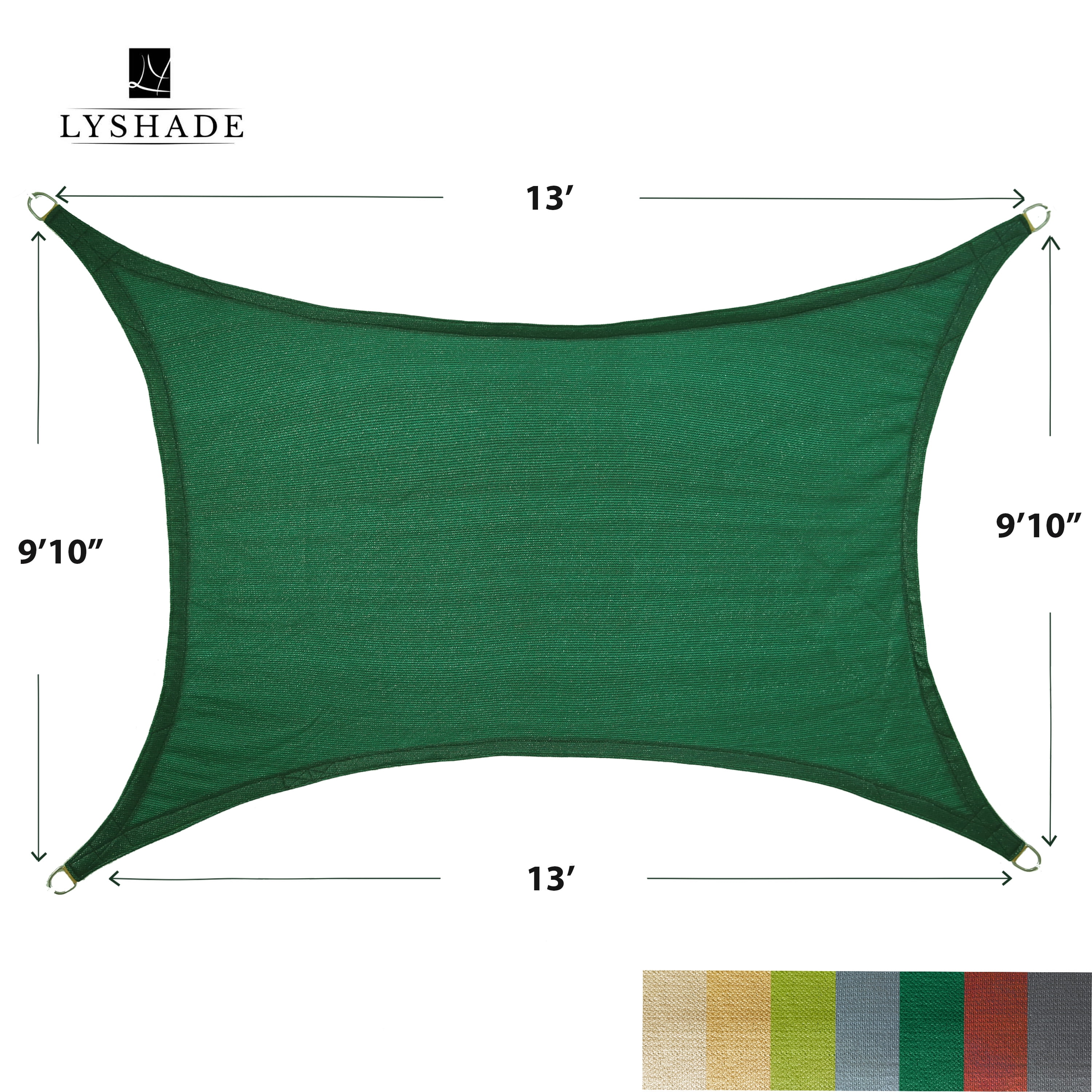 LyShade 19 8 x 13 Rectangle Sun Shade Sail Canopy UV Block for Patio and Outdoor Walmart