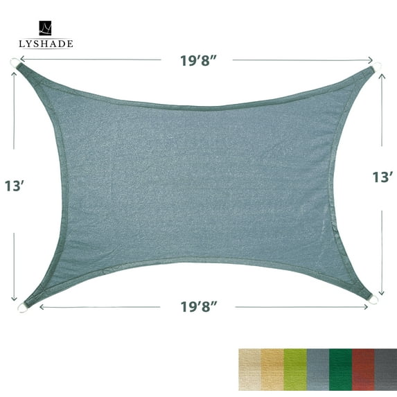 LyShade 19'8" x 13' Rectangle Sun Shade Sail Canopy - UV Block for Patio and Outdoor