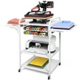 Lya Vinyl Heat Press Table 3 Tier Movable with Folding Shelf Heat