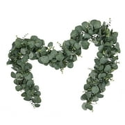Lyacmy 2 Pack Artificial Eucalyptus Garland Spring Wall Decor, Fake Greenery Garland Vines Table for Wedding Home Party Mantle Decorations