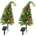 thumbnail image 1 of Lyacmy 2 Pack Solar Christmas Tree Outdoor Christmas Decorations, Waterproof 8 Modes Solar Christmas Lights Landscape Path Lights for Garden Yard, 1 of 6