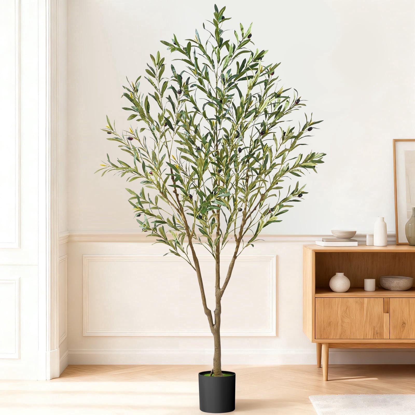 DR.Planzen, Artificial Olive Tree, 72 in, White Planter - Walmart.com