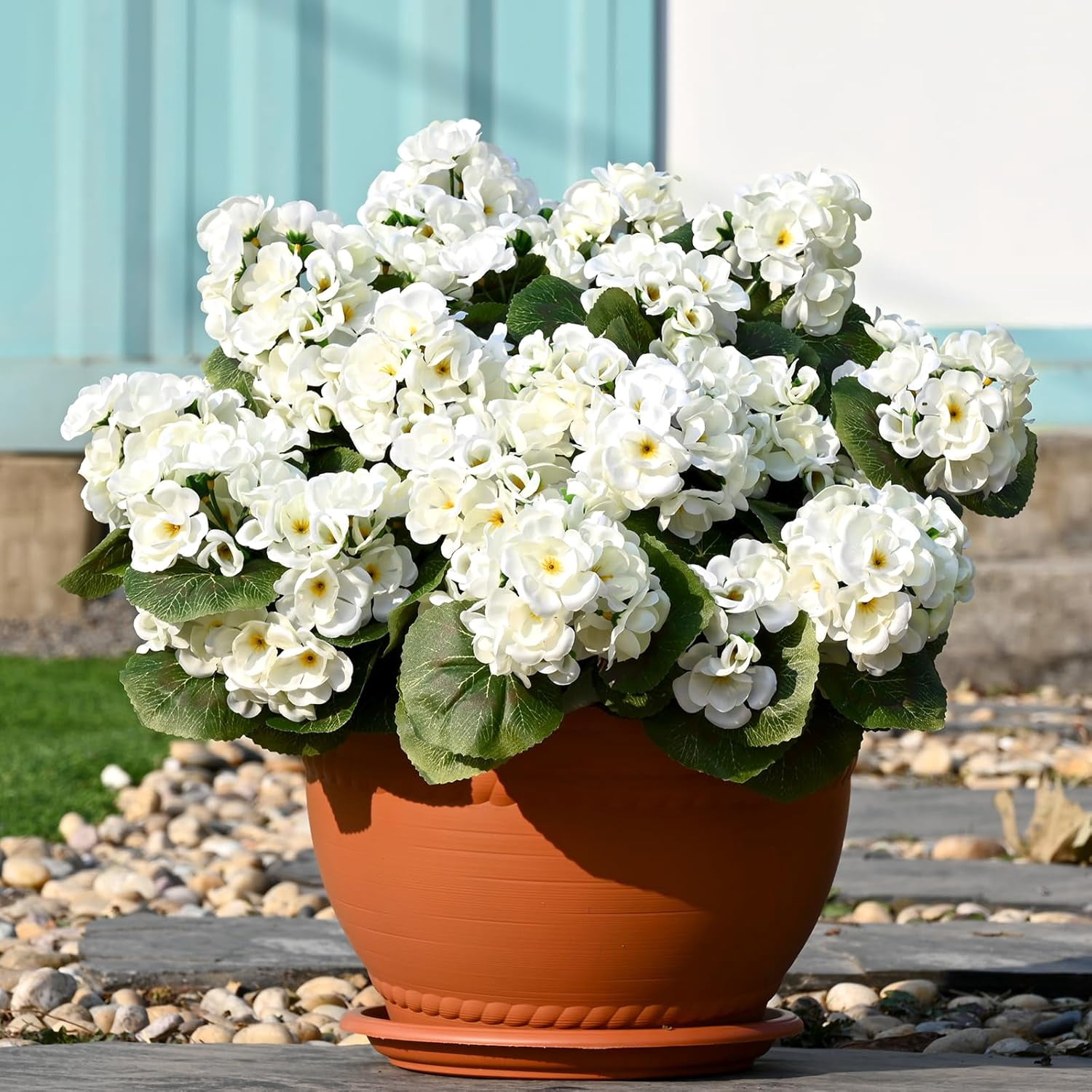 Lyacmy 6Pcs Artificial Geraniums for Outdoors Realistic Artificial ...