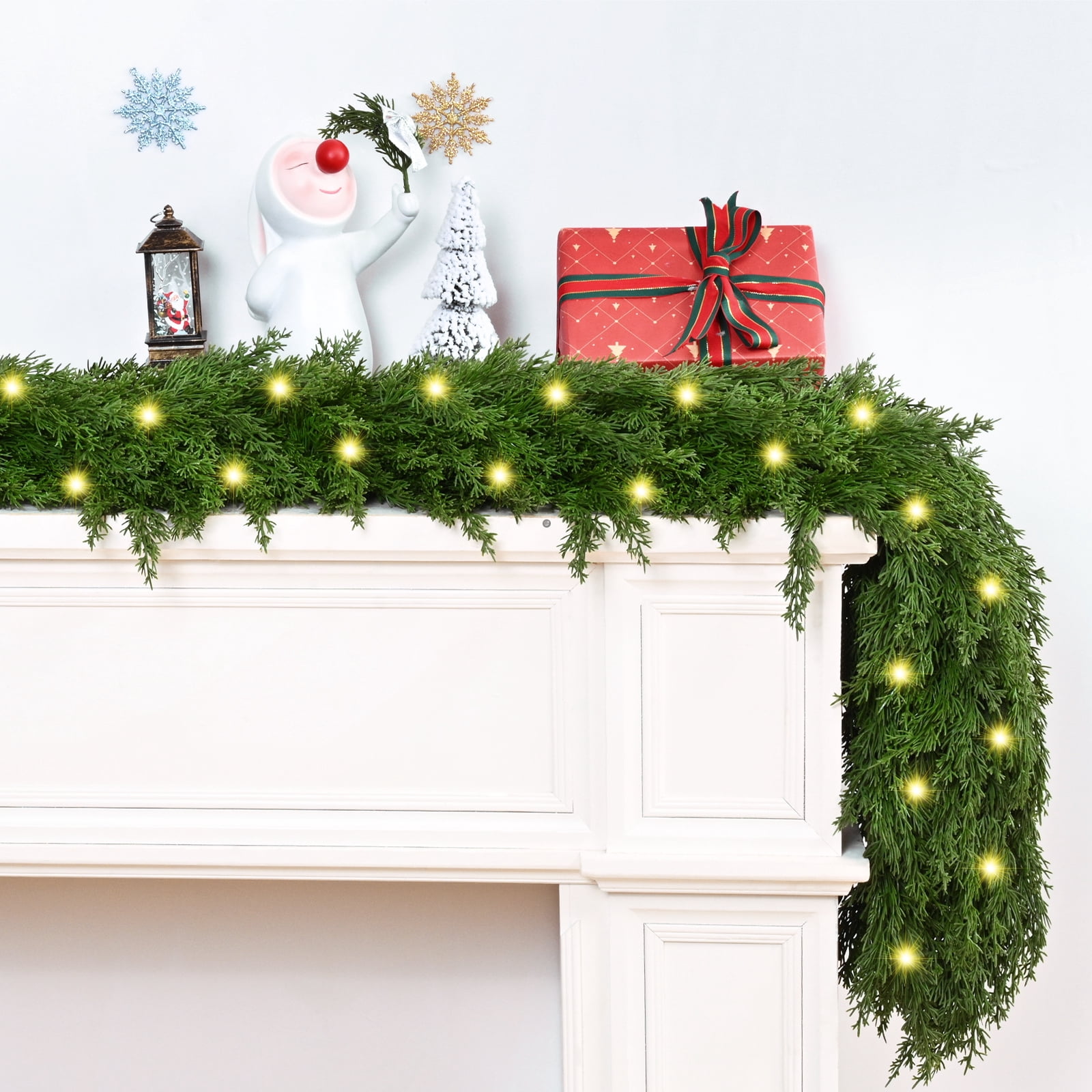 MIZII 10FT Artificial Pine Garland With Pinecones & Berries - Christmas Greenery Decor For Mantle, Fireplace 3 thumbnail image
