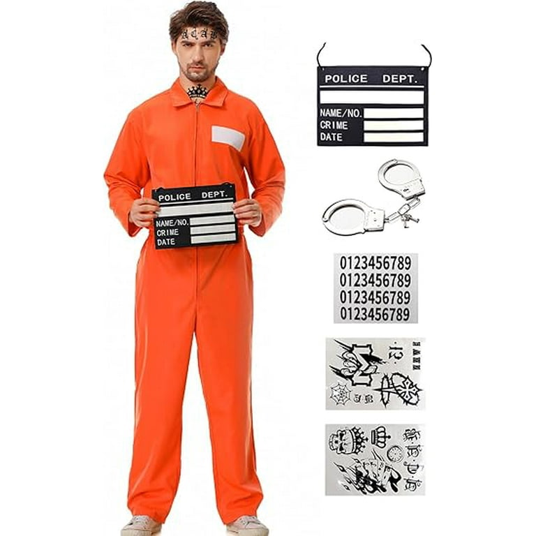 Jail Uniform Jail Jumpsuit Costume Lyacmy Prisoner Jumpsuit Men