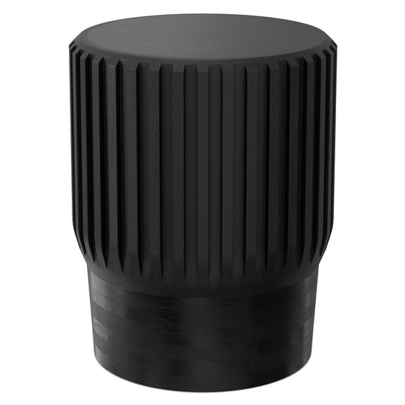 Lyall 16 inch Wide Solid Mango Contemporary End Table in Black, Assembled