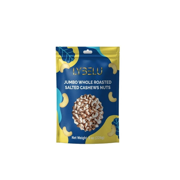 Lybelu Jumbo Whole Roasted Salted Cashews Nuts – 8oz (Pack of 3)