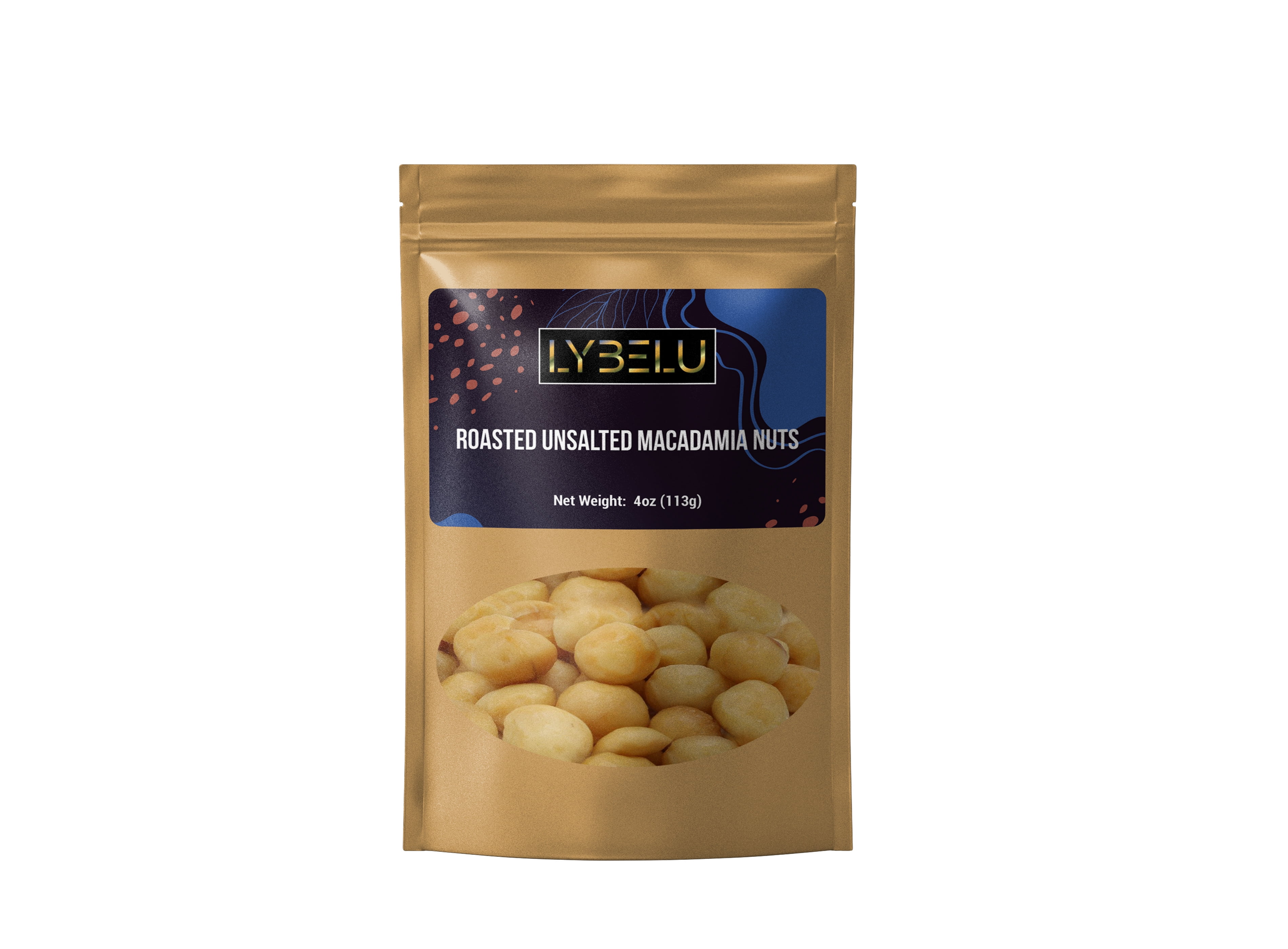 Lybelu Roasted Unsalted Macadamia Nuts 4oz