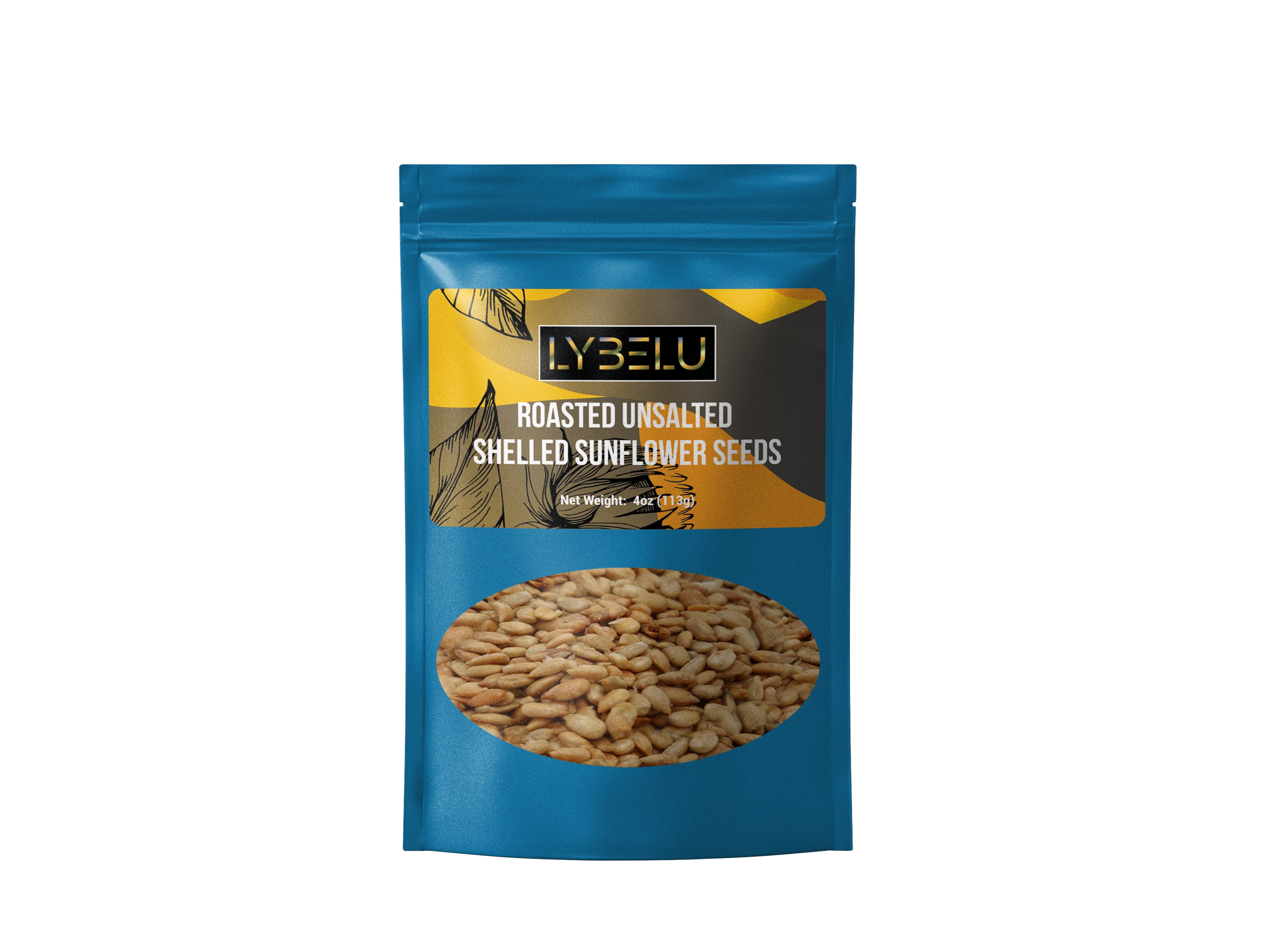 Lybelu Roasted Unsalted Shelled Sunflower Seeds 4oz