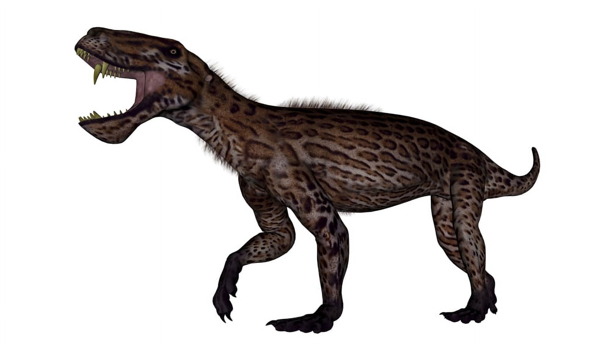 Lycaenops dinosaur roaring white background Canvas Art - Elena DuvernayStocktrek Images (37 x 21)