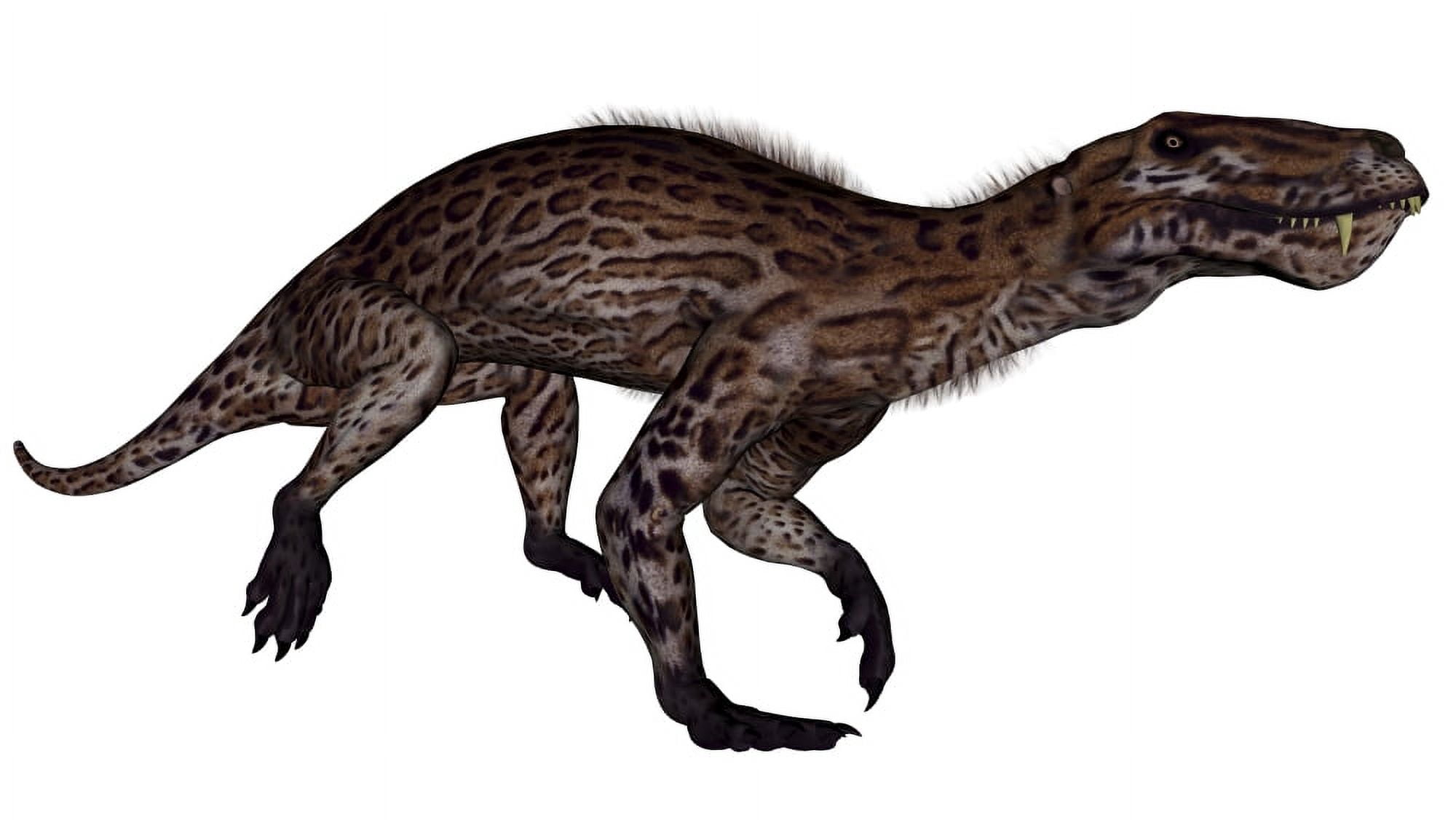 Lycaenops dinosaur walking white background Canvas Art - Elena DuvernayStocktrek Images (37 x 21)