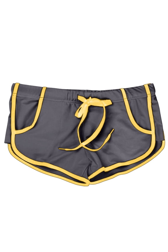 Men's Speedo Mens Leisure Fashion Spare Mouth Bag Swimming Trunks Laceup Boxer Shorts Mens Swimsuit(Grey,S)