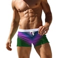 thumbnail image 1 of Lycaql Speedo Swimsuit Men Men's Quick Drying Sports Shorts Men's Plus Size Loose Gradient Beach Pants Slip Embarrassing Swim Trunks(Green,XL), 1 of 6