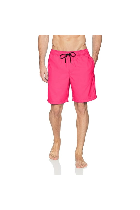 Speedos for Men Sports Net Beach Shorts Dry Quick With Inner Casual Pants Men's Shorts Men's Swimwear(Hot Pink,M)