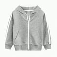 thumbnail image 1 of Lycaql Toddler Cute Jacket Zip Sweatshirt Color Solid Zip up Long Sleeve Hoodie Top Boys Girls Kids Boys Coat Warm Outwear (Light Gray,12-18 Months), 1 of 7