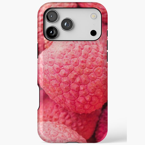 Lychee Fruit Macro Close Up Tropical Food for iPhone Case 11 through 17 Pro Max