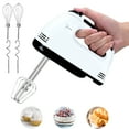thumbnail image 1 of Lychee Hand Mixer Electric 7 Speeds, Portable Kitchen Handheld Blender for Easy Whipping Dough, Cream, Cakes & Whisking Egg, White, 1 of 4