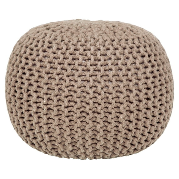 Lychee Knitted Cotton Pouf Ottoman