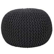 Lychee Knitted Cotton Pouf Ottoman