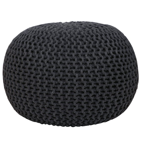 Lychee Knitted Cotton Pouf Ottoman