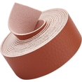 thumbnail image 1 of Lychee Pattern Leather Strap 78 Inch Long 1 Inch Wide Flat Cord Brown Leather Belt Strips for Crafts DIY Projects Clothing Pet Collars Traction Ropes Belt Keychains Wrapping, 1 of 9