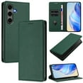 thumbnail image 1 of Lychee Texture PU Leather Case for Samsung Galaxy S24 Plus Wallet Case with RFID Blocking Card Holders, Wallet Case with Kickstand Magnetic Flip Case Compatible with Galaxy S24 Plus - Darkgreen, 1 of 11