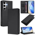 thumbnail image 1 of Lychee Texture PU Leather Case for Samsung Galaxy S24 Ultra Wallet Case with RFID Blocking Card Holders, Wallet Case with Kickstand Magnetic Flip Case Compatible with Galaxy S24 Ultra - Black, 1 of 11