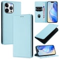 thumbnail image 1 of Lychee Texture PU Leather Case for iPhone 12 Pro Max Wallet Case with RFID Blocking Card Holders, Wallet Case with Kickstand Magnetic Flip Case Compatible with iPhone 12 Pro Max - Skyblue, 1 of 11