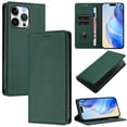 thumbnail image 1 of Lychee Texture PU Leather Case for iPhone 12 Pro Max Wallet Case with RFID Blocking Card Holders, Wallet Case with Kickstand Magnetic Flip Case Compatible with iPhone 12 Pro Max - Darkgreen, 1 of 11