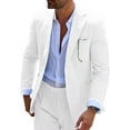thumbnail image 1 of Lycody 2 piece Men Seersucker Suit Formal Slim Fit Suits for Summer Beach Wedding Grooms Blazer Pants Party Suit Sets, 1 of 6