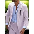 thumbnail image 1 of Lycody 2 piece Men Seersucker Suit Formal Slim Fit Suits for Summer Beach Wedding Grooms Blazer Pants Party Suit Sets, 1 of 7