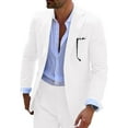 thumbnail image 1 of Lycody 2 piece Men Seersucker Suit Formal Slim Fit Suits for Summer Beach Wedding Grooms Blazer Pants Party Suit Sets, 1 of 6
