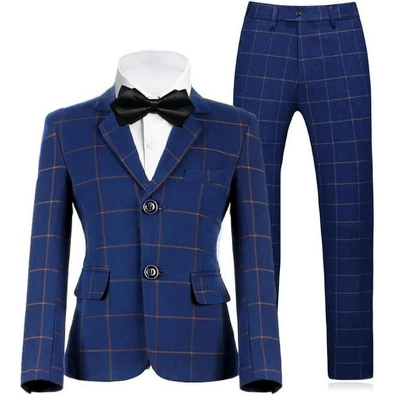 Lycody 3 Piece Kids Suit for Boys with Plaid Boy Formal Outfit Suit Toddler Boy Blazer Mint Green Size 10-12 Years for Wedding Graduate Prom Party