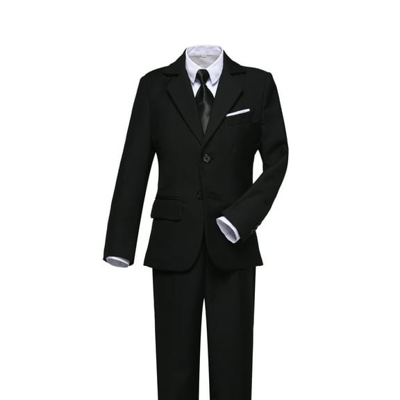 Lycody 3PCS Boy's Formal Dress Suit Set Outfit, from Toddlers to Teen, Adjustable Waist, Graduation, Wedding, Party
