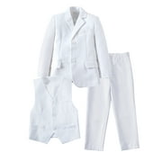Lycody 3PCS Boys Formal Dress Suit Set Outfit, from Toddlers to Teen, Adjustable Waist, Graduation, Wedding, Party