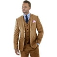 thumbnail image 1 of Lycody 3pcs Linen Mens Suit Vintage Retro Wedding Prom Suits Slim Fit Jacket Blazer Groom Tuxedos Dinner Party, 1 of 6