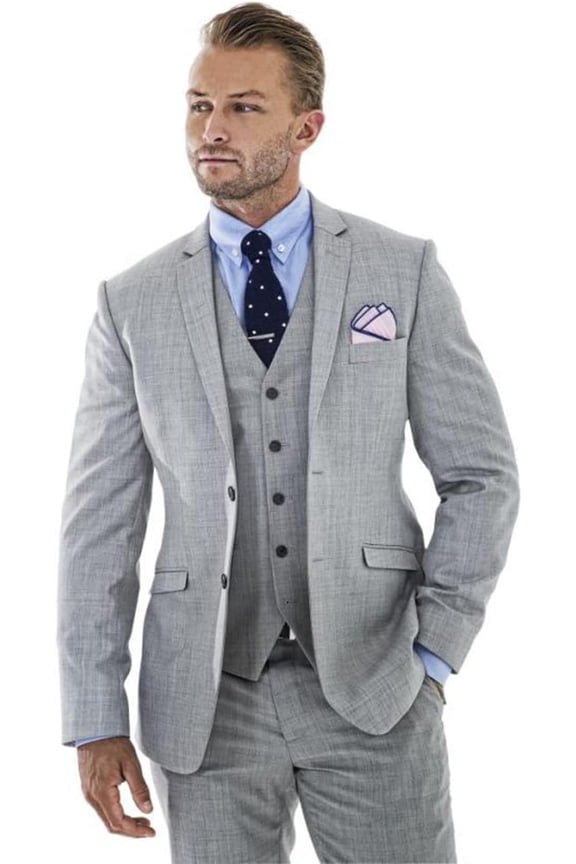 3pcs Linen Mens Suit Vintage Retro Wedding Prom Suits Slim Fit Jacket Blazer Groom Tuxedos Dinner Party