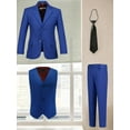 thumbnail image 1 of Lycody 4-Piece Boy's Formal Slim Suit Set Kids and Teen Suits for Wedding Prom Graduate - Includes Suit Jacket, Dress Pants, Vest, Neck Tie, 1 of 6