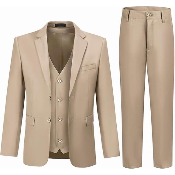 Lycody Boy's Formal Suit Set 3 piece Slim Fit Kids Tuxedo Suits for Wedding Teen Toddler Boy Dress Suit Outfit