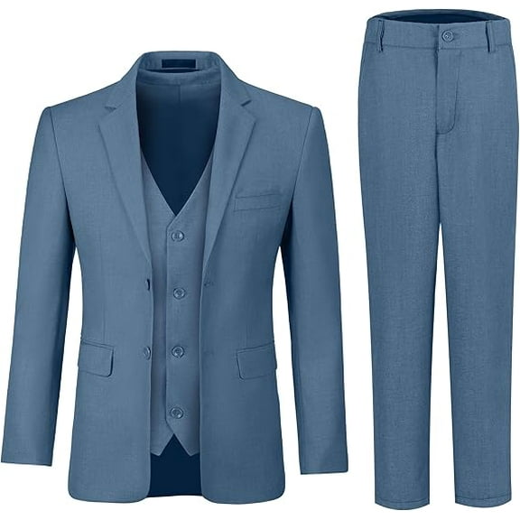 Lycody Boy's Formal Suit Set 3 piece Slim Fit Kids Tuxedo Suits for Wedding Teen Toddler Boy Dress Suit Outfit