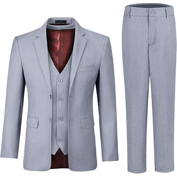 Lycody Boy's Formal Suit Set 3 piece Slim Fit Kids Tuxedo Suits for Wedding Teen Toddler Boy Dress Suit Outfit