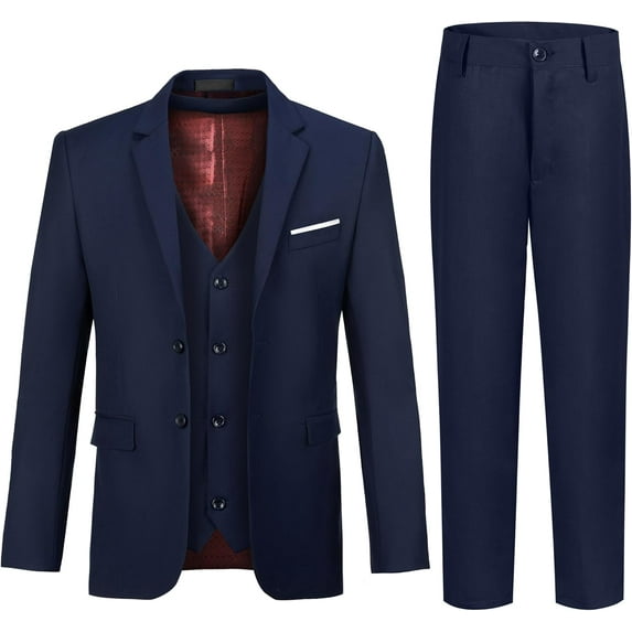 Lycody Boy's Formal Suit Set Slim Fit Kids Tuxedo Suits for Wedding Teen Toddler Boy Dress Suit Outfit