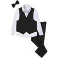 thumbnail image 1 of Lycody Boys 4-Pieces Suits Slim Fit Kids Outfits Vest Dress Pants Sets Formal Suit for Boy, 1 of 6