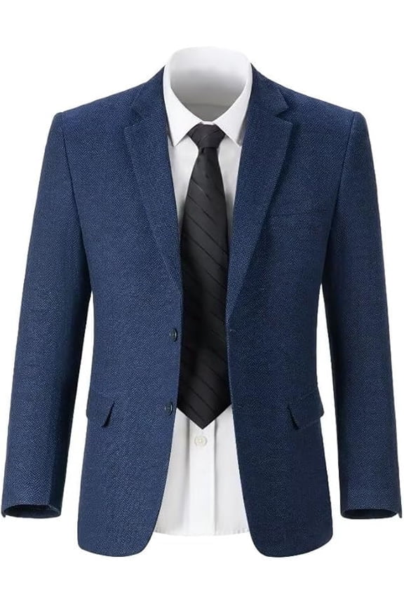 Boys Blazer Coat Classic Jacket for TeenageWedding Retro Herringbone Casual 2 Button Jacket Formal Tweed Patterned Sport Coat